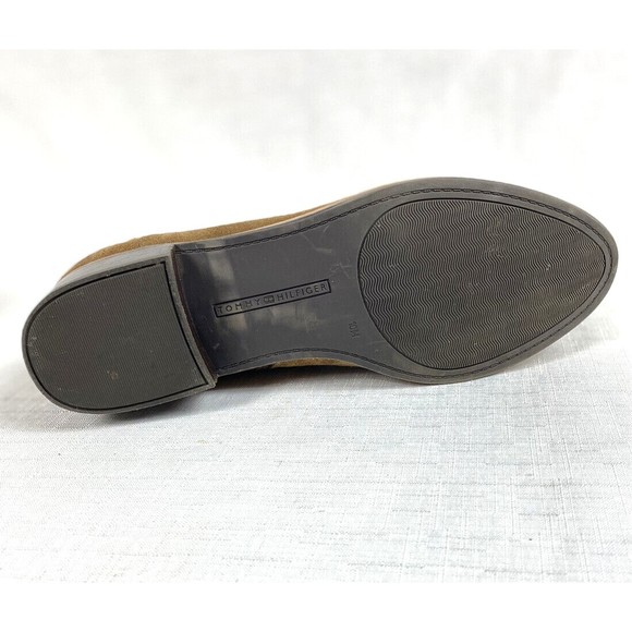 Tommy Hilfiger Women’s Brown Size 10M Suede Boots Booties Chelsea Gold Hardware - Picture 7 of 15